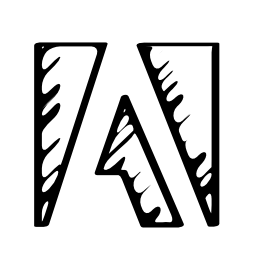 Adobe sketched logo outline