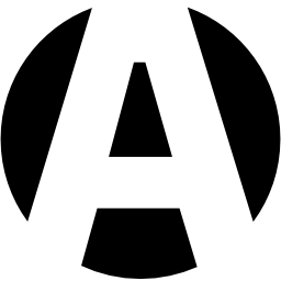 Circle with letter A inside like a logo