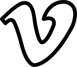 Vimeo letter logo outline