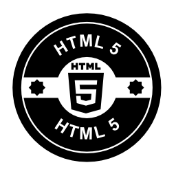 HTML 5 retro circular badge