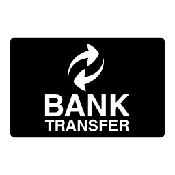 Bank transfer logo on black