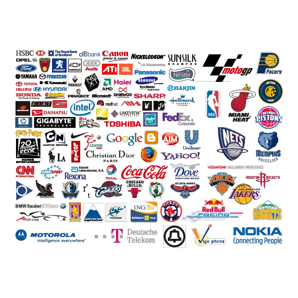 World famous brand logos