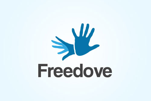 Dove hand logo