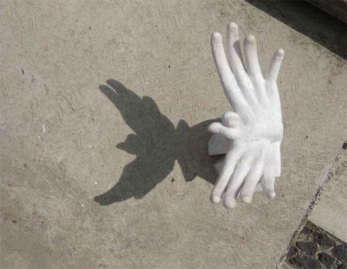 Dove hand monument