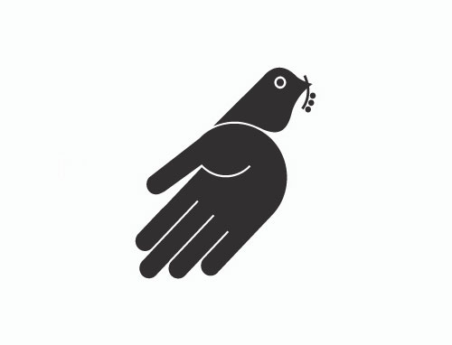 Dove hand logo